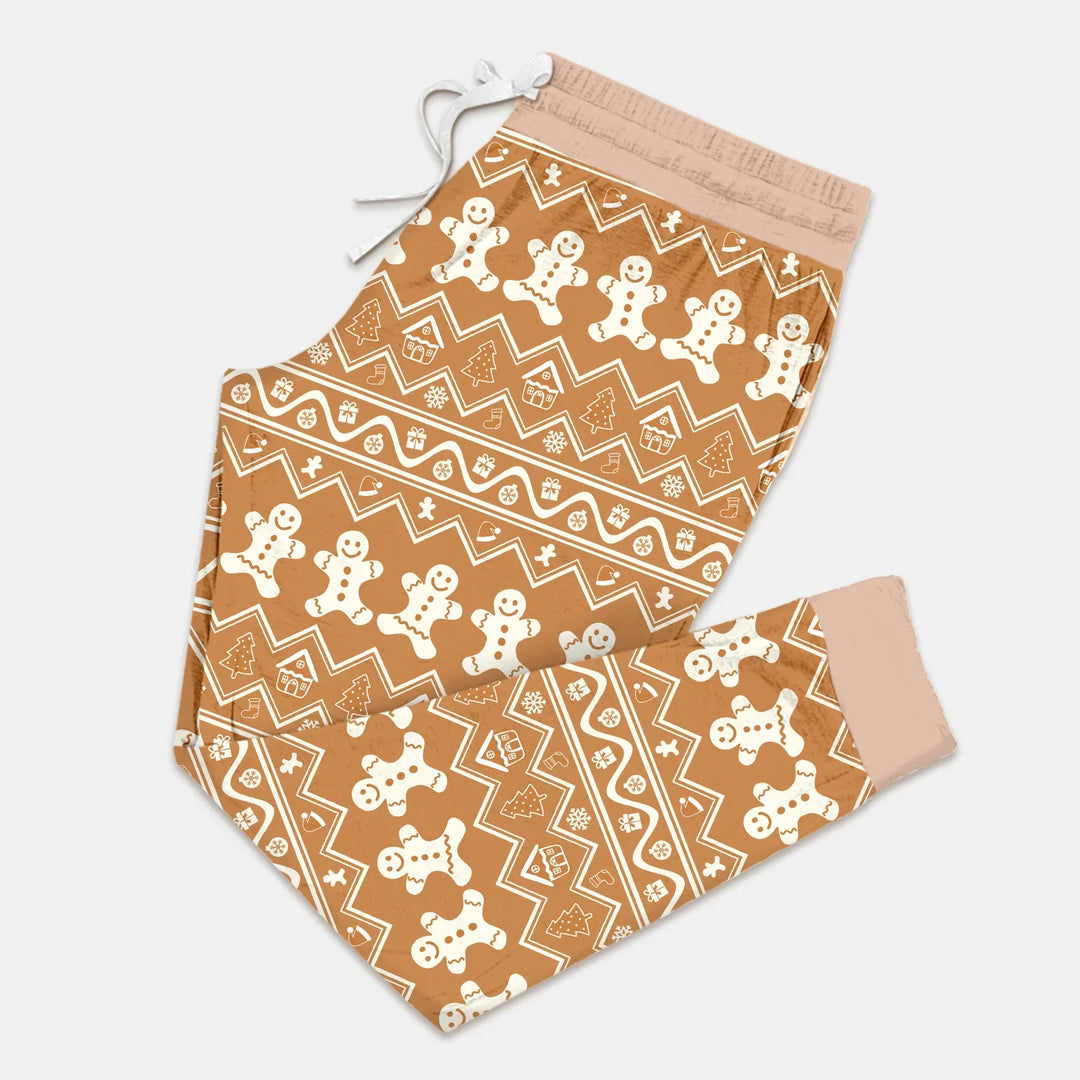 Personalized Ginger Bread God Says I Am Women Pajama Set , Personalized Ginger Bread God Says I Am Women Pajama Set - Only Pants / S / Light Beige