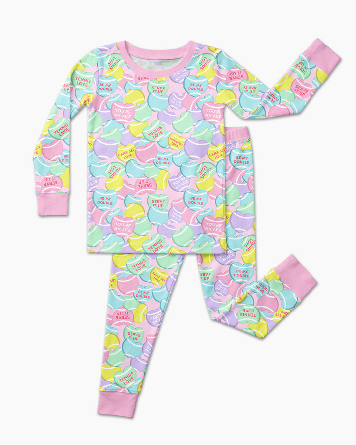 Zweiteiliges Langarm-Pyjama-Set mit Sommerfrüchten