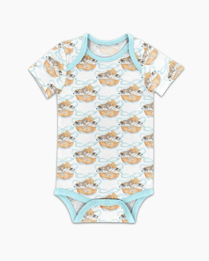 Body de bambú con estampados de cangrejo y bambú