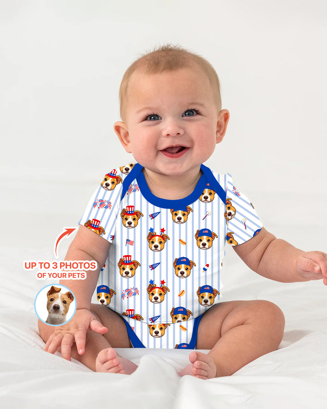 Gerippte Babykleidung mit individuellem Foto - Weich &amp; Skizzenhaft
