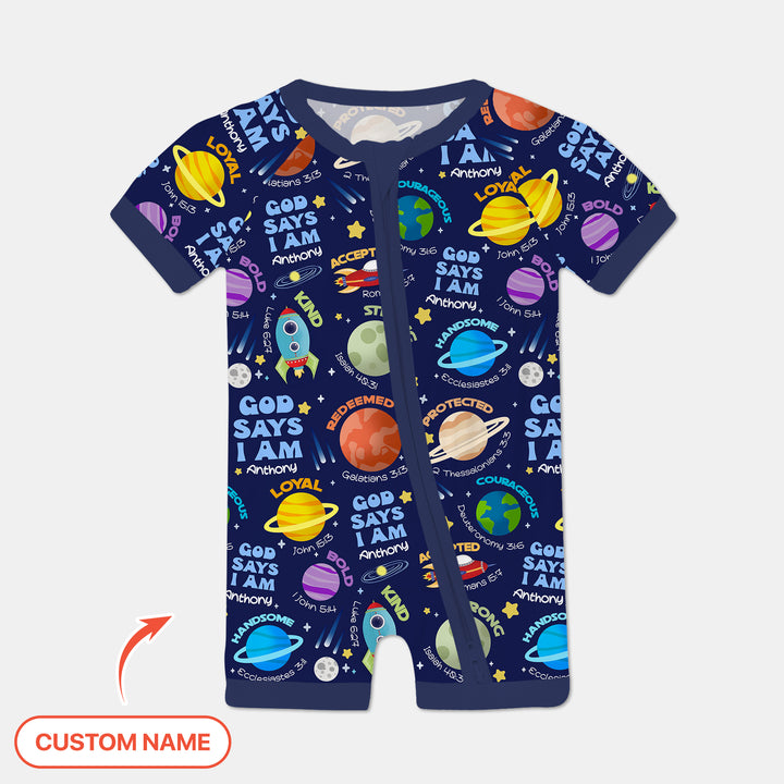 Space God Says I Am Custom Name Shorty Zippy