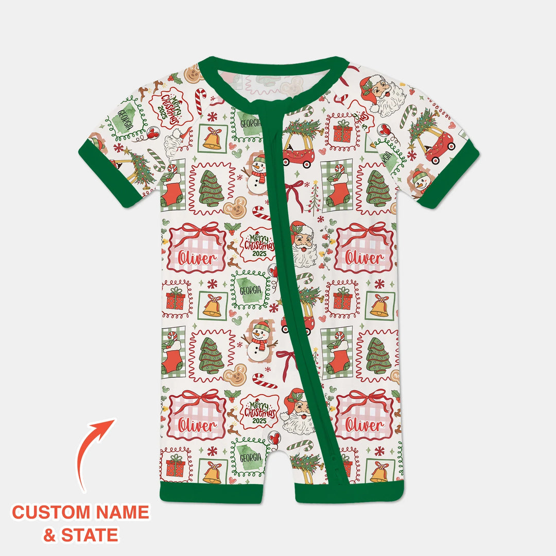 The Little Retro Dreamer Merry Christmas 2025 Shorty Zippy , The Little Retro Dreamer Merry Christmas 2025 Shorty Zippy - 0-3M