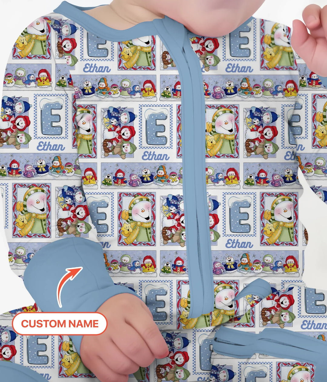 Gerippte Babykleidung mit individuellem Foto - Weich &amp; Skizzenhaft