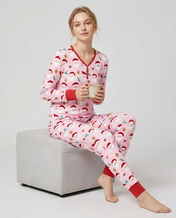 Christmas Sweet Santa Bamboo Women Pajama Set