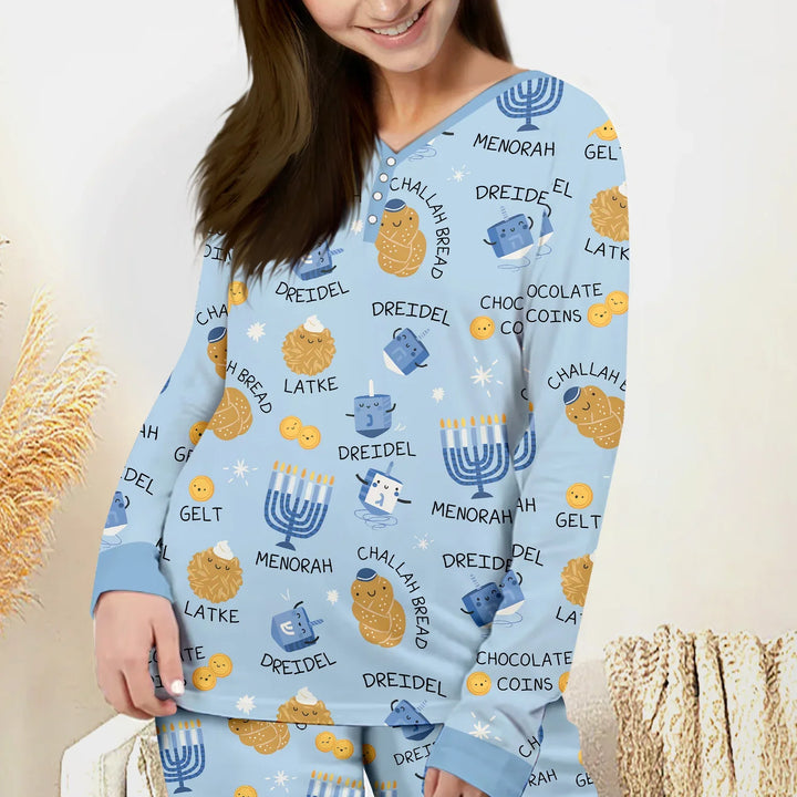 Family Hanukkah Matching Women Pajama Set