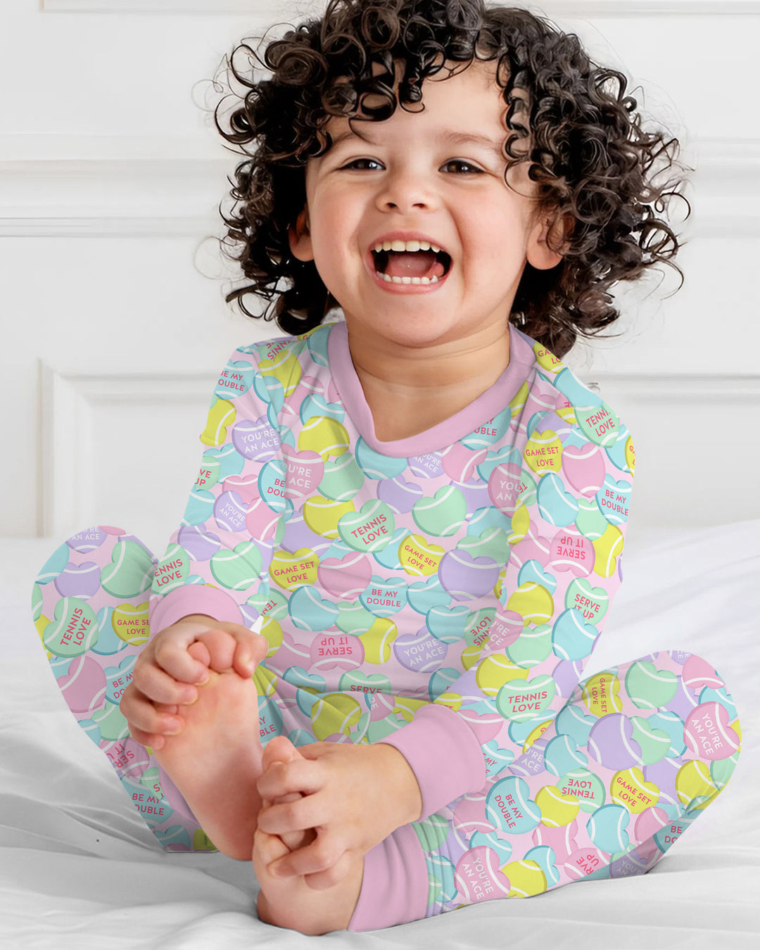Zweiteiliges Langarm-Pyjama-Set mit Sommerfrüchten