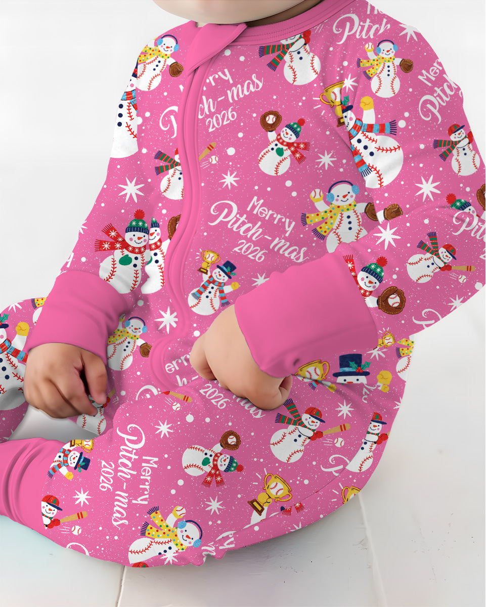 Baseball Christmas Non-custom Version Bamboo Convertible Zippy
