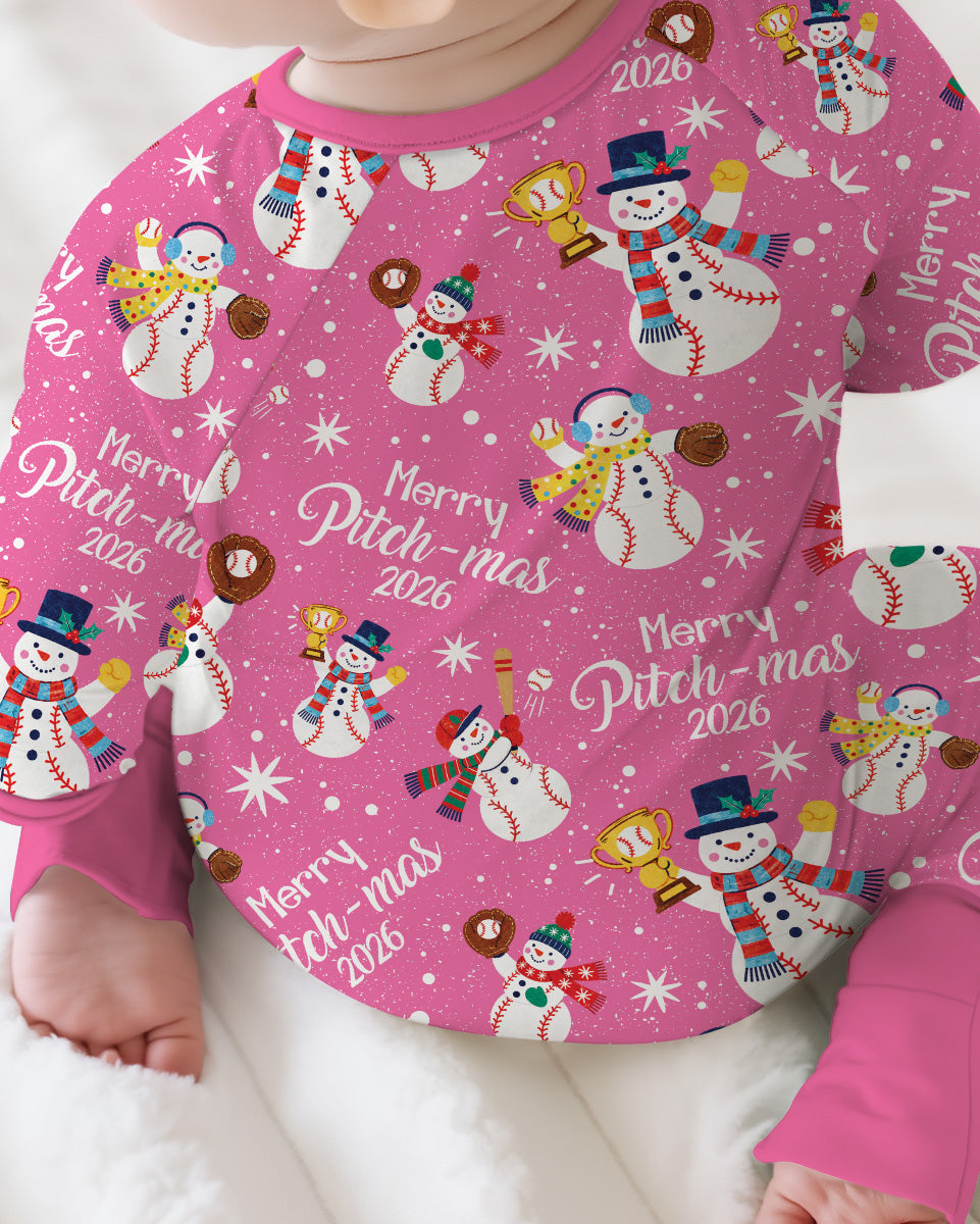 Baseball Christmas Non-custom Version Bamboo Convertible Zippy
