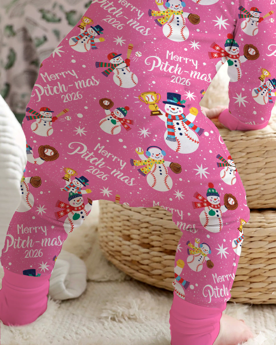 Baseball Christmas Non-custom Version Bamboo Convertible Zippy