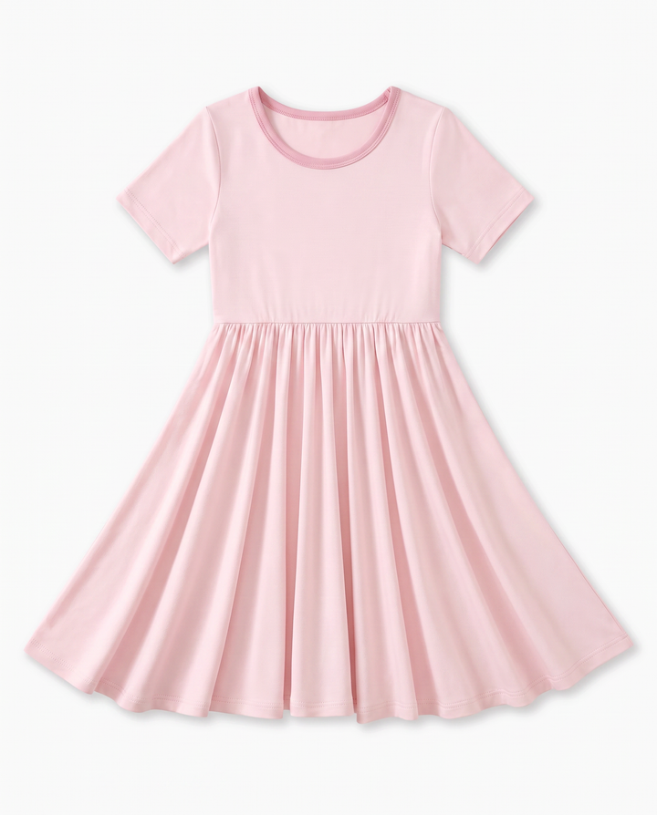 Einfarbiges Bambus-Drehkleid