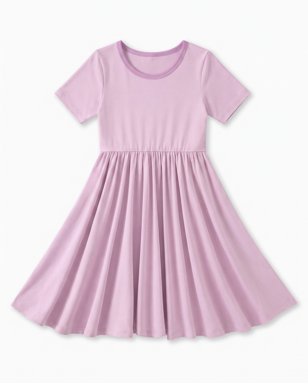 Einfarbiges Bambus-Drehkleid
