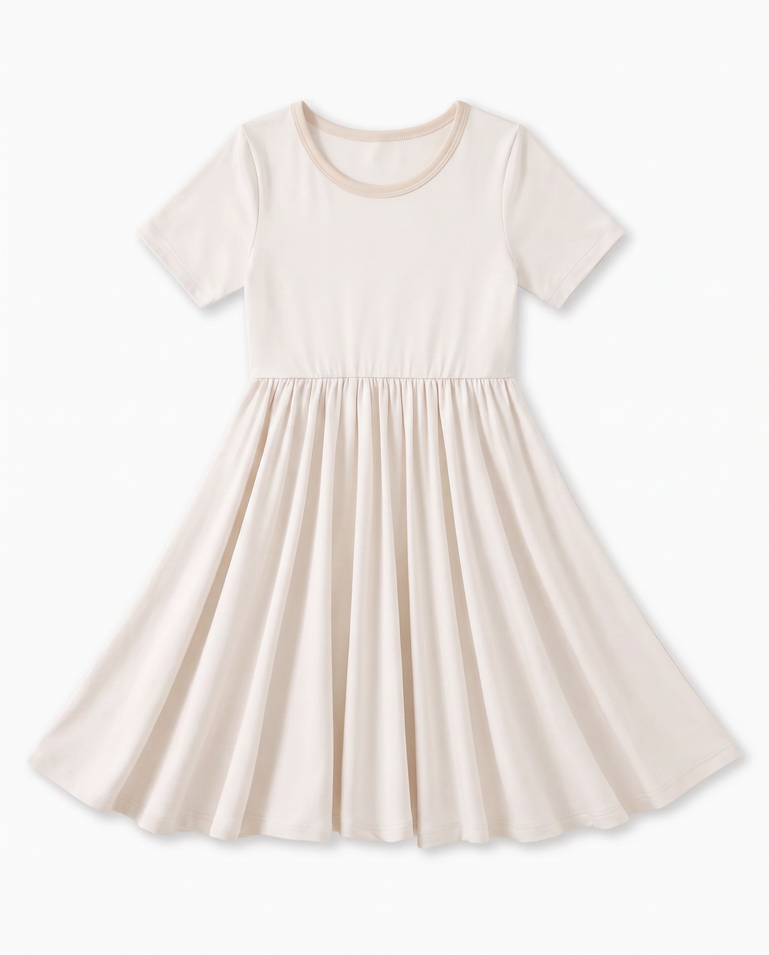 Einfarbiges Bambus-Drehkleid