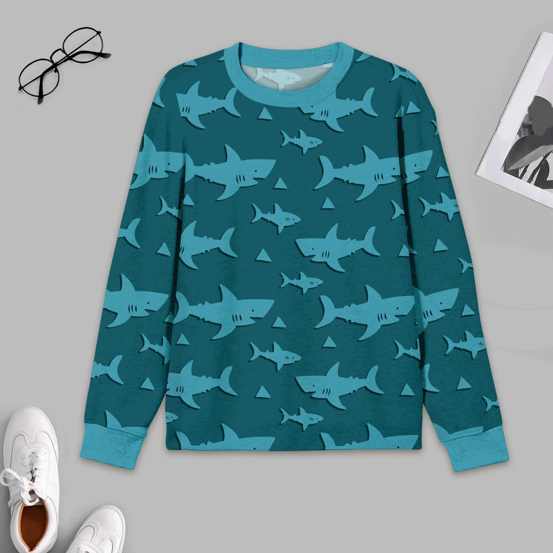 Bamboo Sharks Outfit for Men – Bold and Relaxed , Bamboo Sharks Outfit for Men – Bold and Relaxed - Men / Long Sleeve Pajama Top / XS