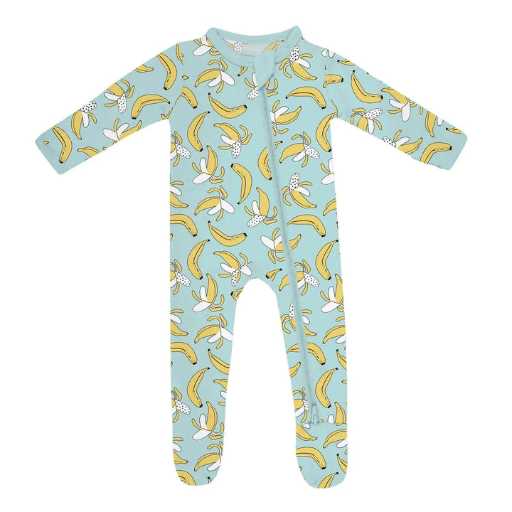 Bananas Zippered Footie Romper , Bananas Zippered Footie Romper - Newborn