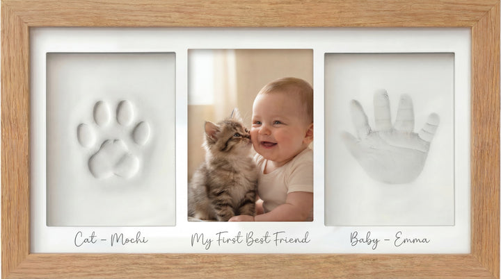 Baby Hand- & Fußabdruck Erinnerungsrahmen Duo