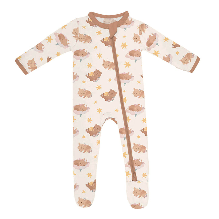 Beary Sleepy Zippered Footie Romper