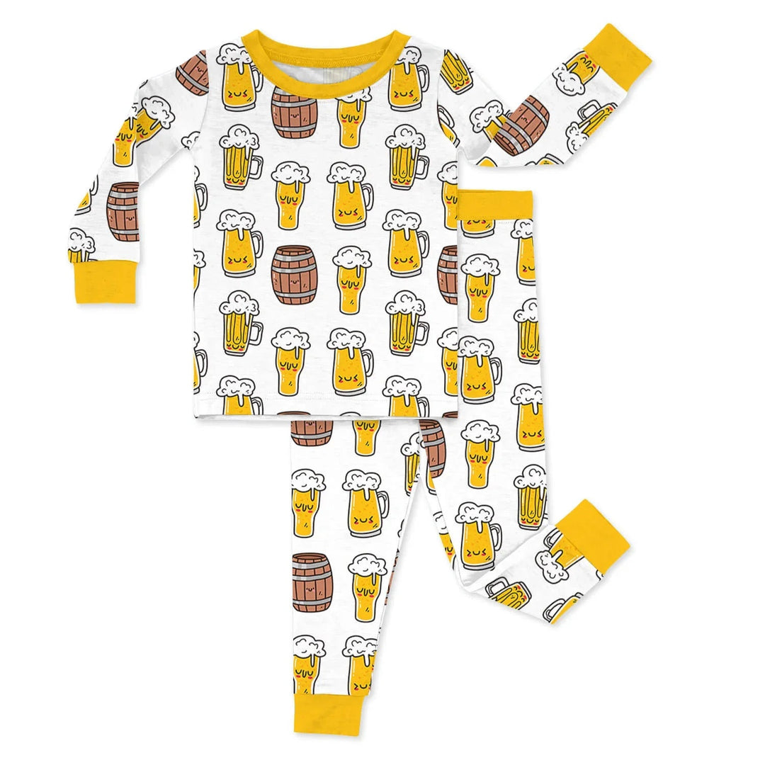 Beer Mugs and Barrels Two Piece Pajama Set - Zumbamboo