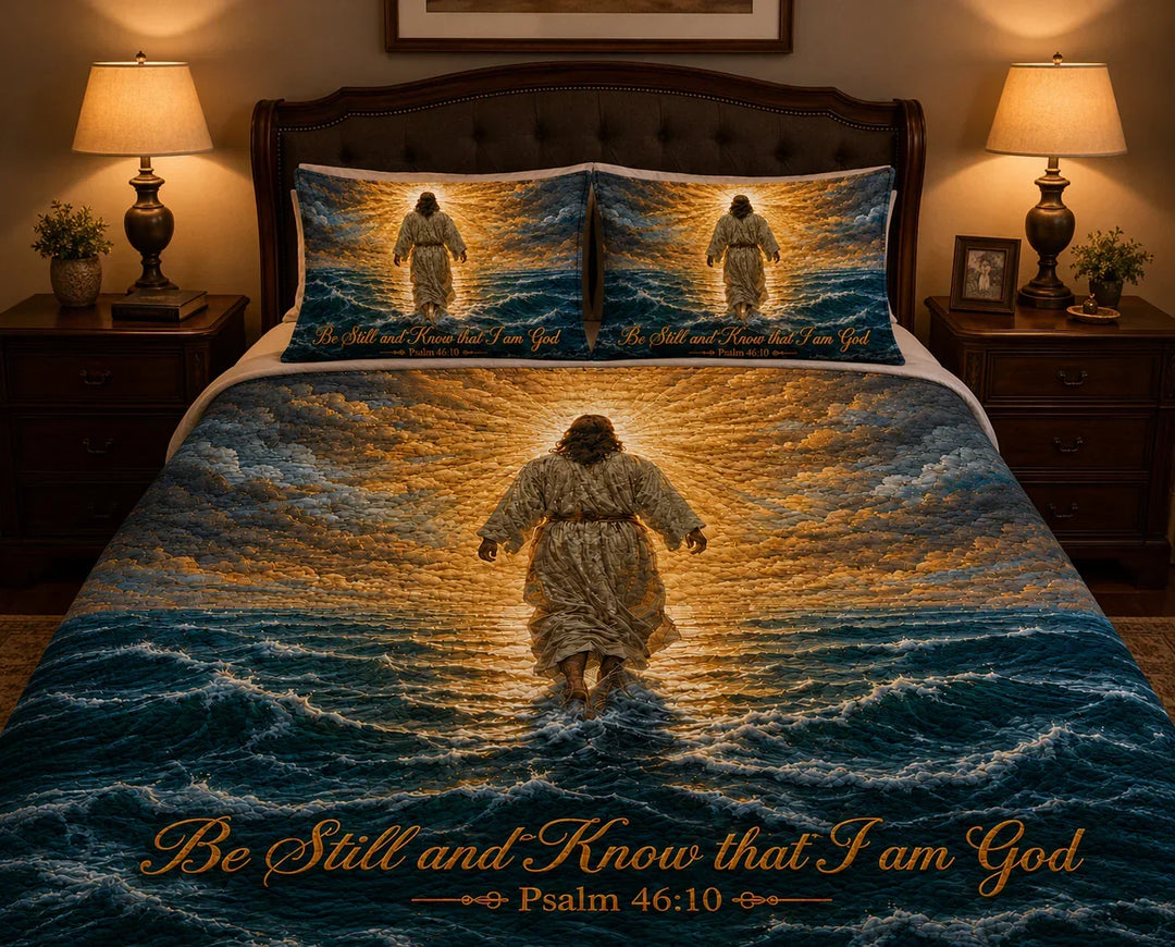 Be Still And Know That I Am God Quilt Bedding Bamboo Quilt Bedding Set