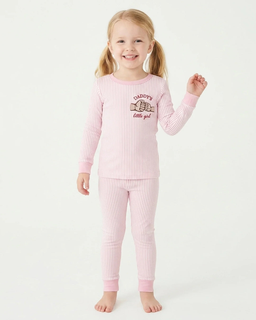 Embroidered Daddy's Little  Bamboo Two Piece Long Sleeve Pajama Set