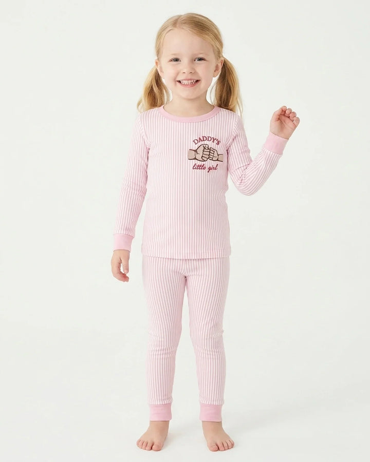 Embroidered Daddy's Little  Bamboo Two Piece Long Sleeve Pajama Set
