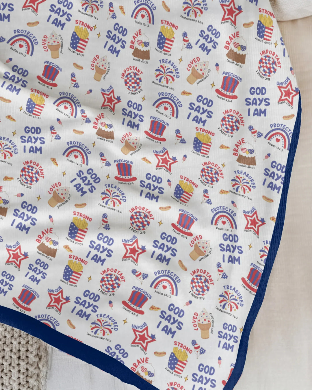 God Says I Am - America 250th Anniversary Bamboo Blanket