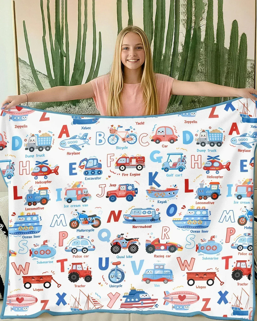 Patriotic Construction Bamboo Blanket