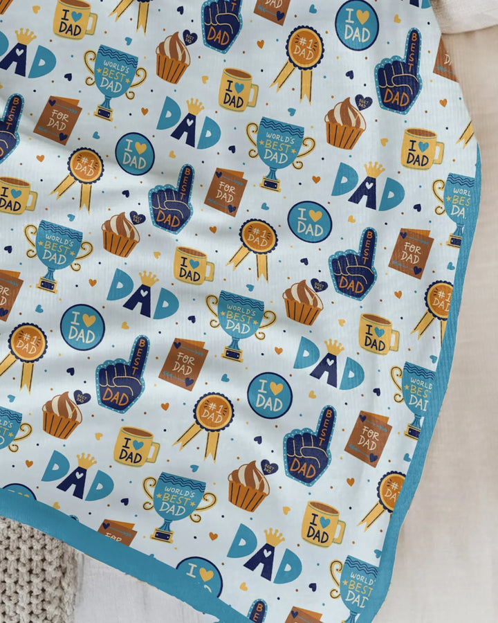 World's Best Dad Bamboo Blanket