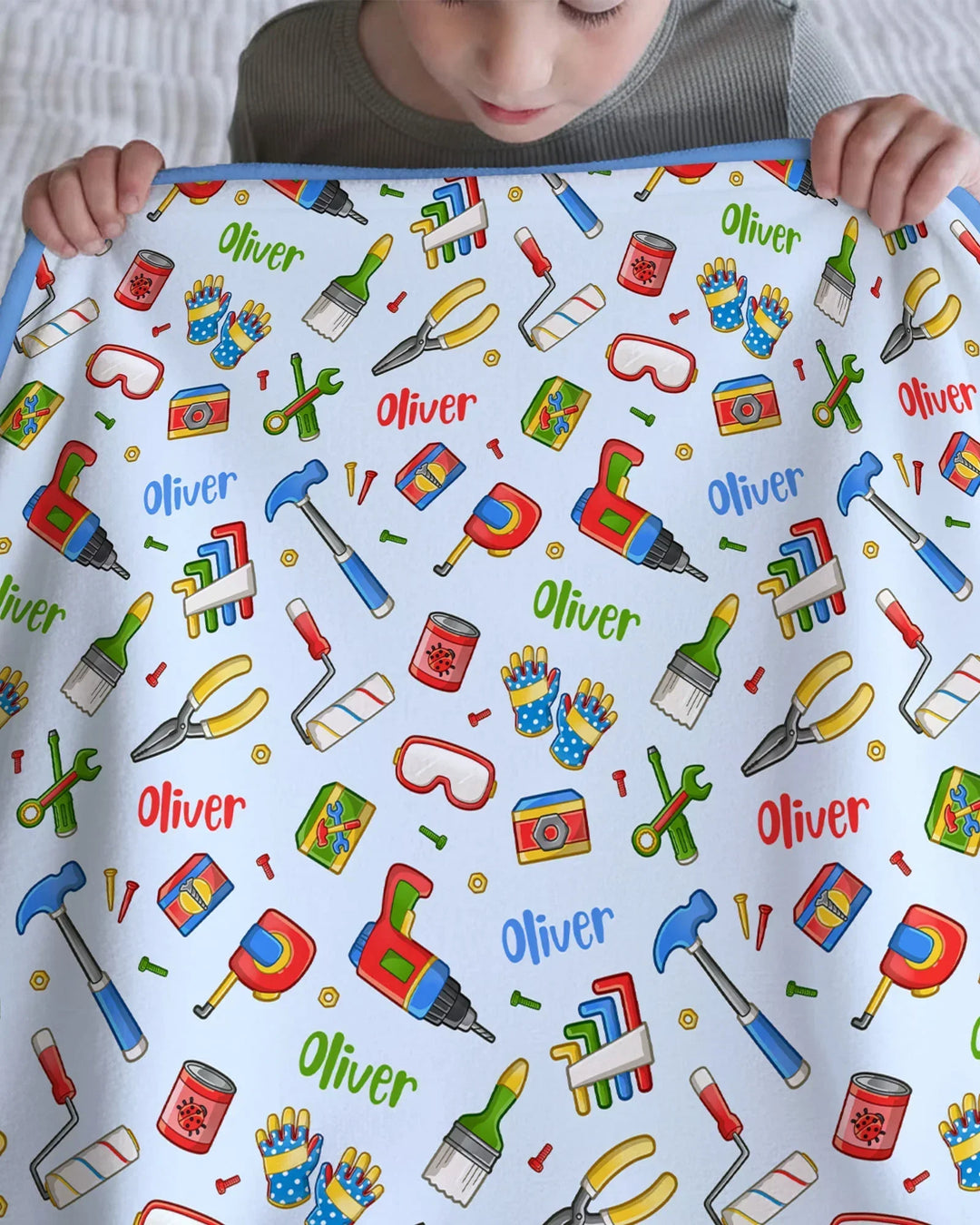 Custom Name Dad & Me Fixer Crew Bamboo Blanket