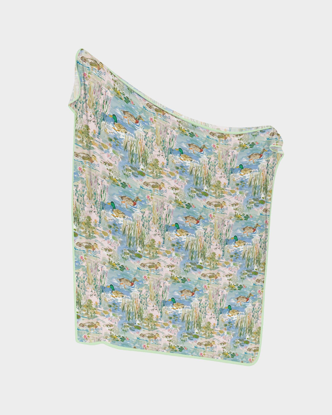 Watercolor Mallard Duck Bamboo Blanket