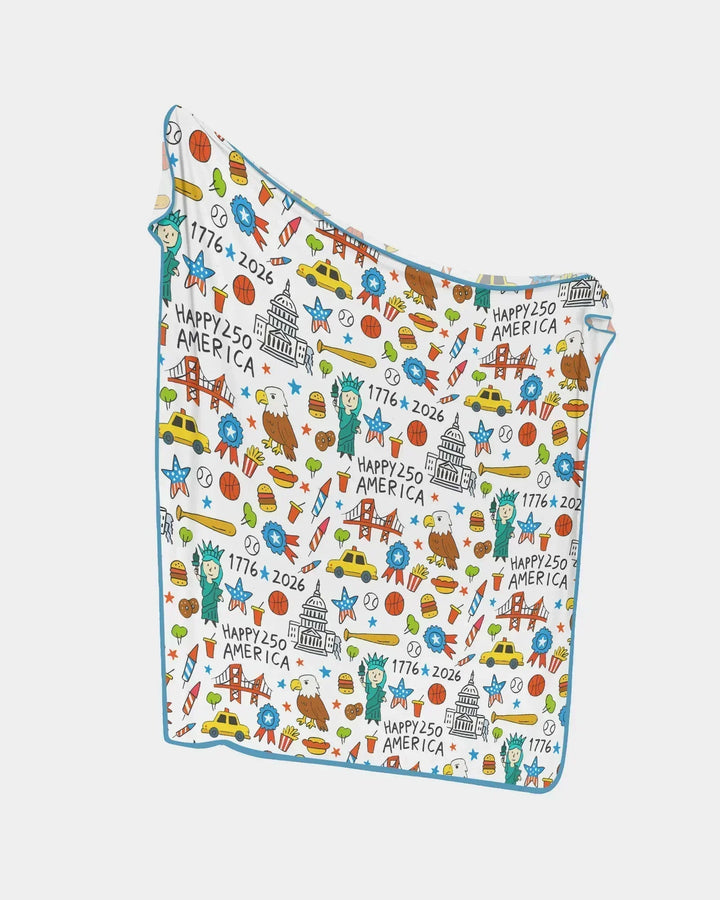 Happy 250 America 7626 Bamboo Blanket