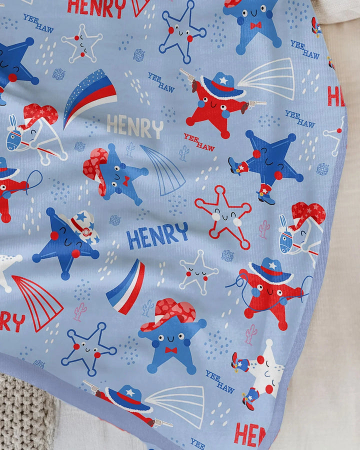Howdy America Star Bamboo Blanket