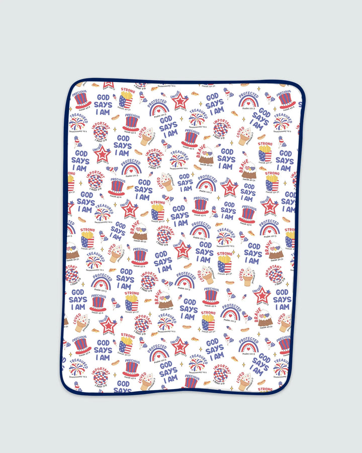 God Says I Am - America 250th Anniversary Bamboo Blanket