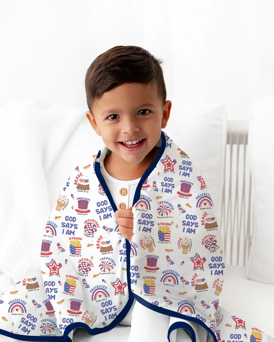 God Says I Am - America 250th Anniversary Bamboo Blanket