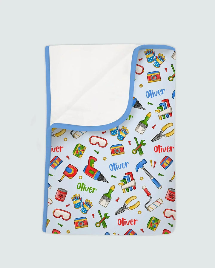 Custom Name Dad & Me Fixer Crew Bamboo Blanket