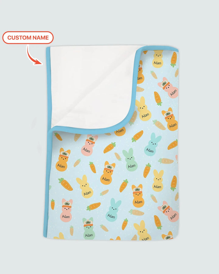 Custom Name Easter Bunny Blanket