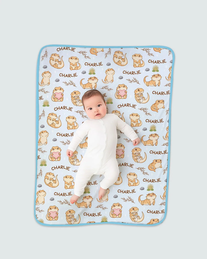 Custom Name Clueless Beardie Bamboo Blanket