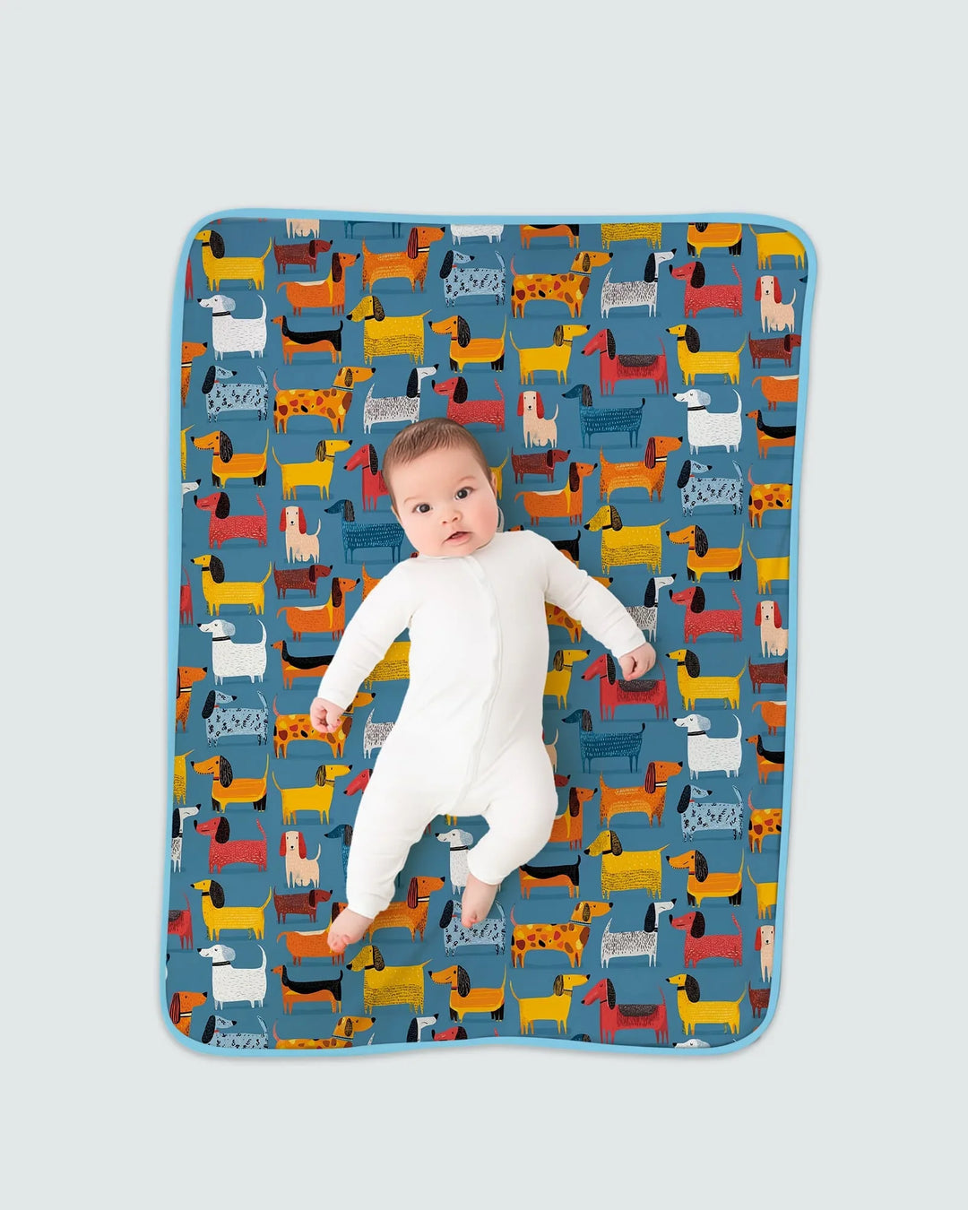 Whimsical Dachshund Bamboo Blanket