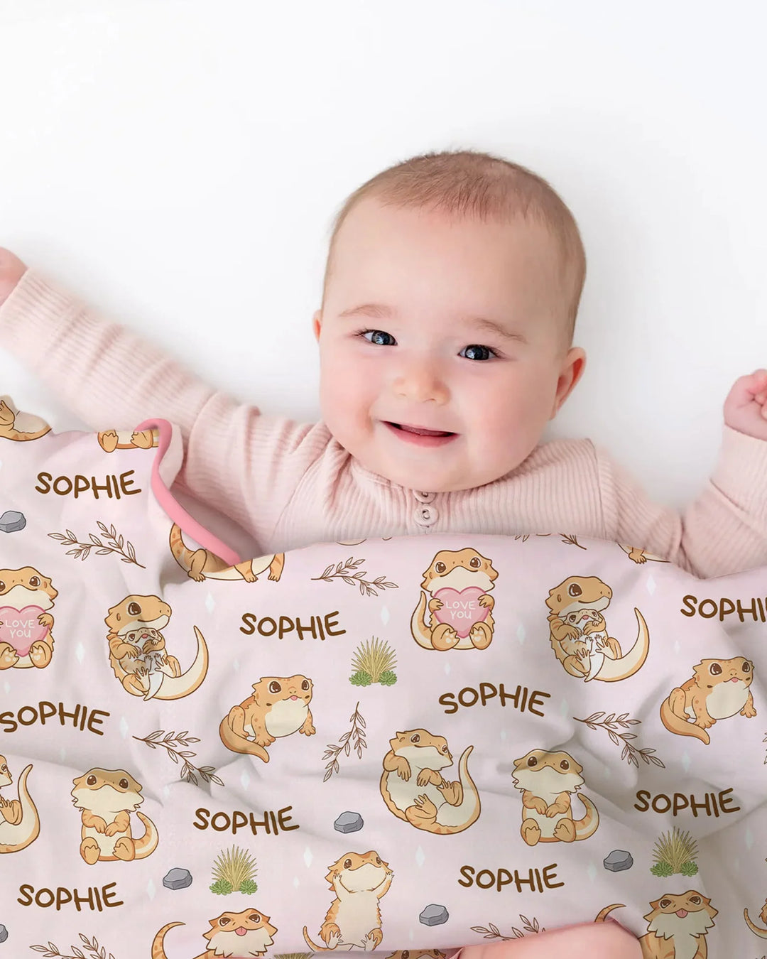 Custom Name Clueless Beardie Bamboo Blanket