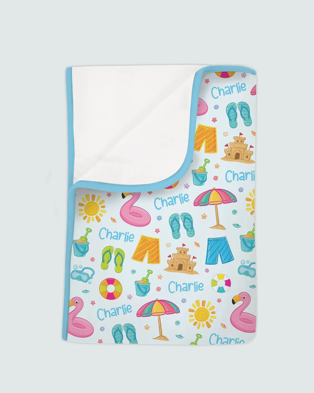 Custom Name Summer is Fun Bamboo Blanket