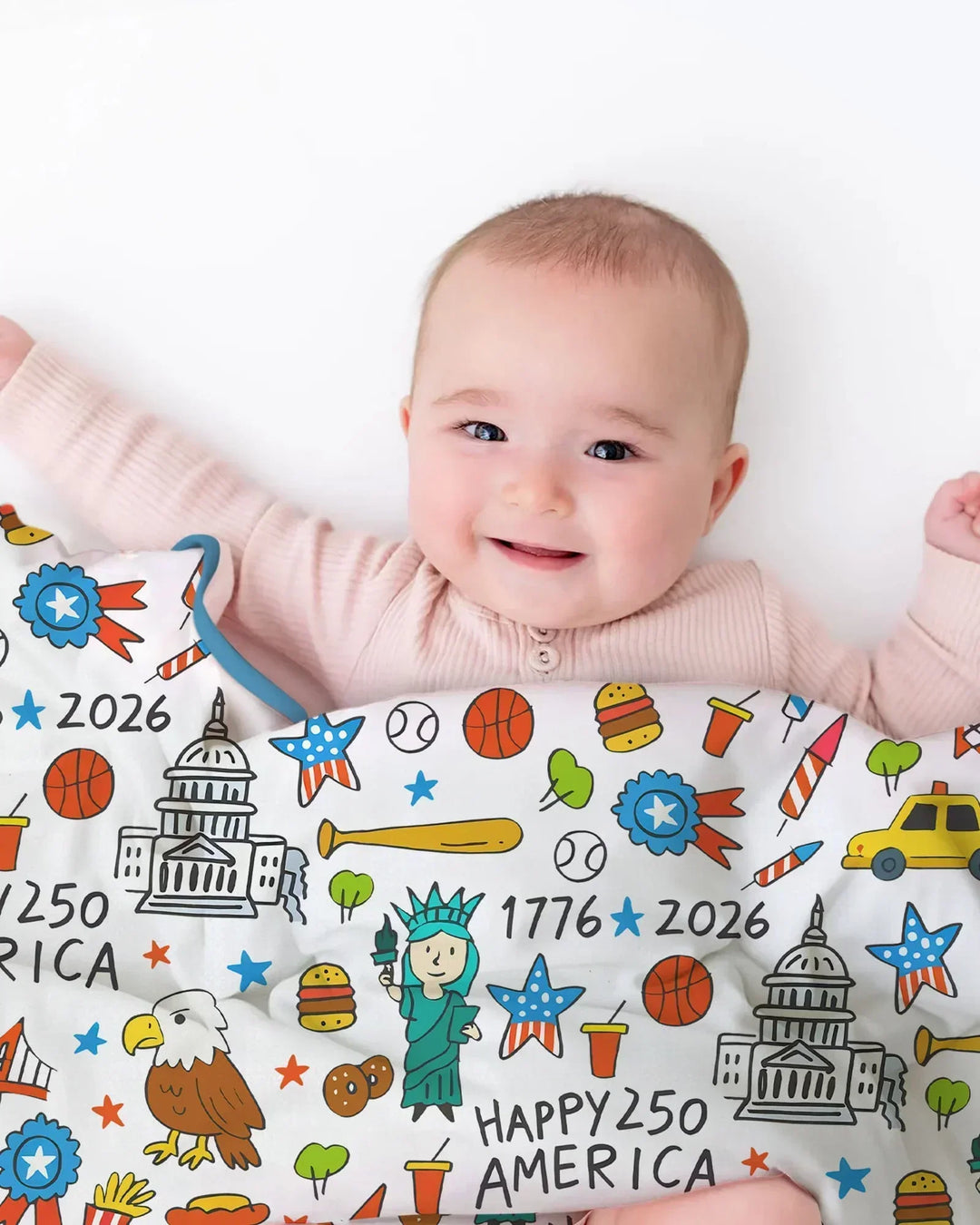 Happy 250 America 7626 Bamboo Blanket
