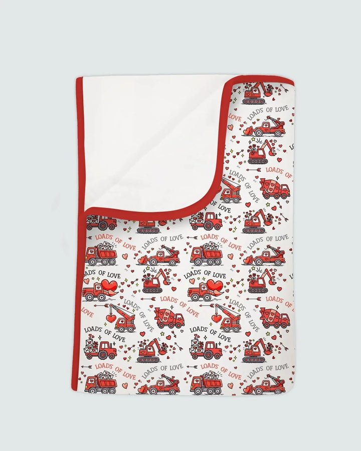 Construction Trucks Loads of Love Blanket