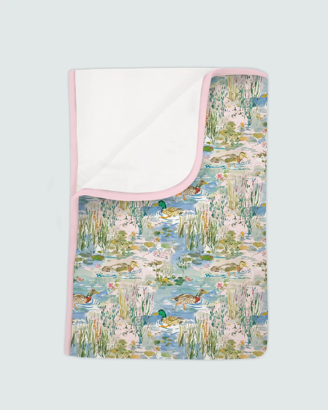 Watercolor Mallard Duck Bamboo Blanket
