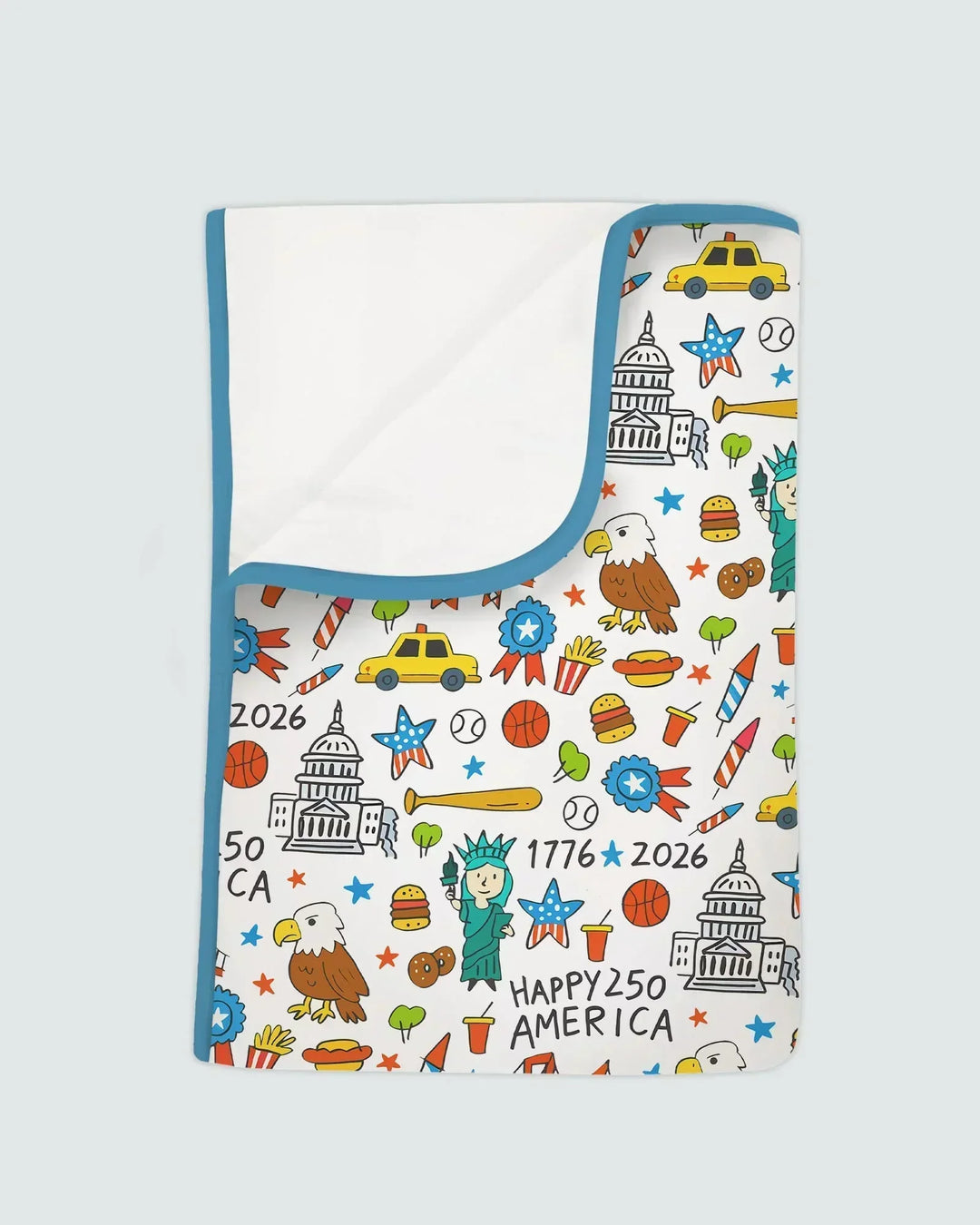Happy 250 America 7626 Bamboo Blanket