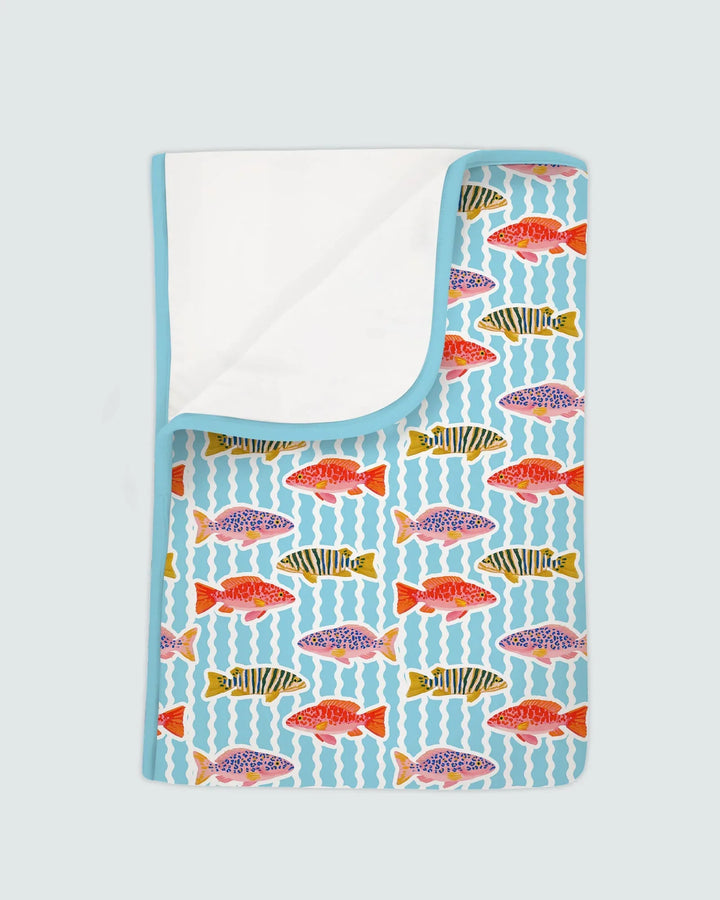 Preppy Fish Crew Bamboo Blanket