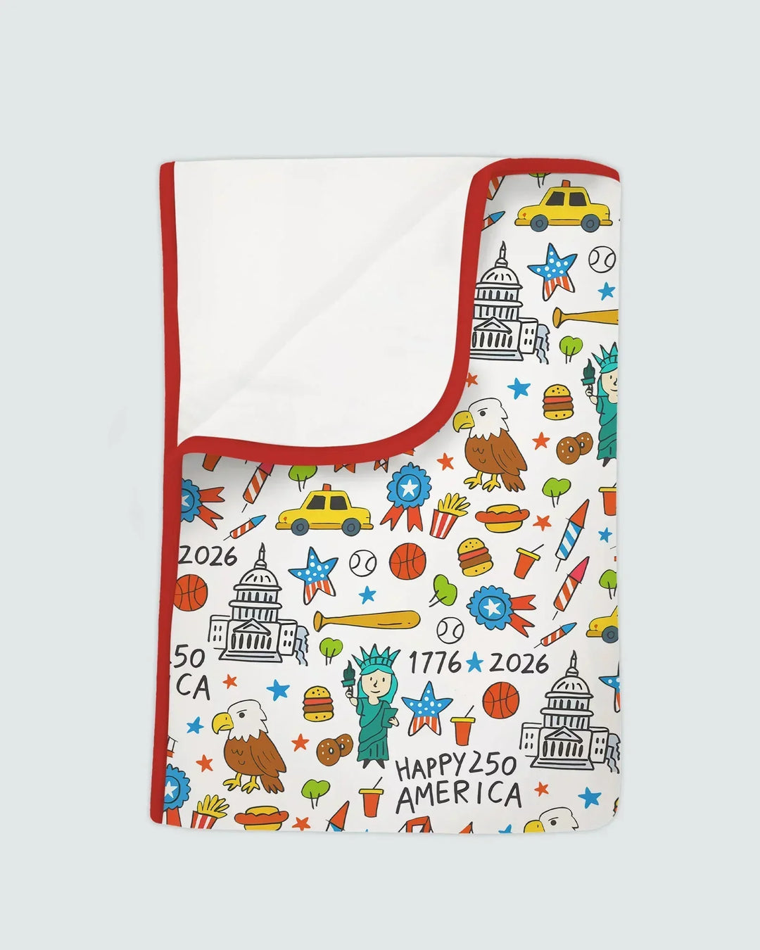 Happy 250 America 7626 Bamboo Blanket