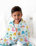 Custom Name Summer is Fun Bamboo Blanket