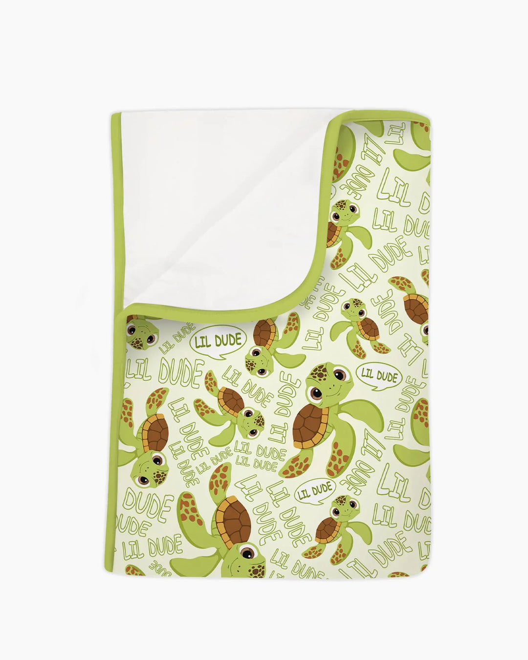Manta de bambú padre e hijo con diseño de tortugas