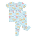 Blue Breakfast Buddies Two Piece Short Sleeve Pajama Set , Blue Breakfast Buddies Two Piece Short Sleeve Pajama Set - 12-18M