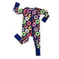 Blue Donut Fantasy Convertible Zippered Romper , Blue Donut Fantasy Convertible Zippered Romper - Newborn
