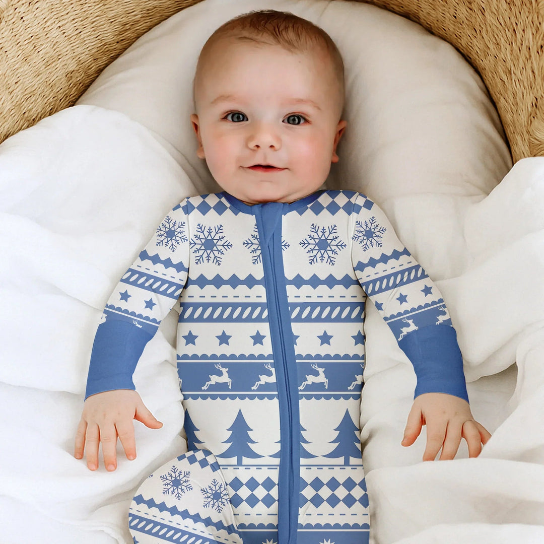 Blue Fair Isle Convertible Zippy - Zumbamboo